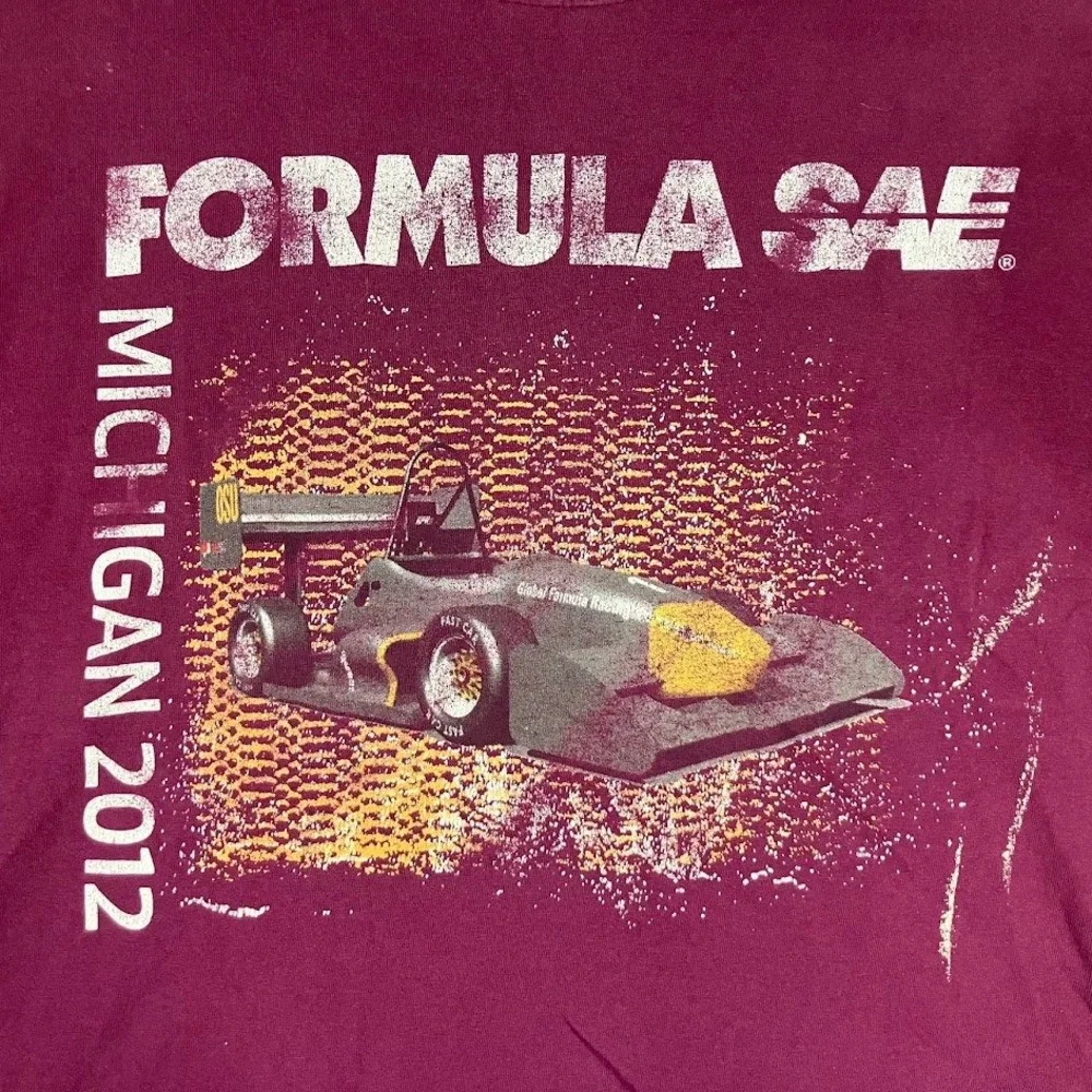 Gildan Formula SAE Michigan 2012 SolidWorks Graphic T-Shirt Maroon XL
